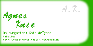 agnes knie business card